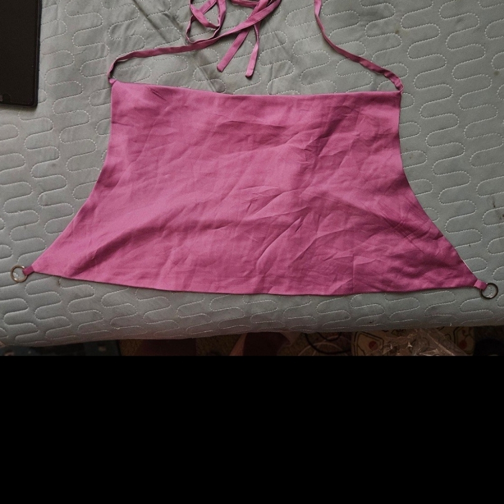Hemline pippa magenta backless Sleeveless crop top size medium